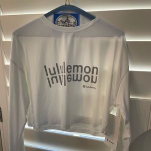 Lululemon muscle long sleeve tee white sz 4 NWT